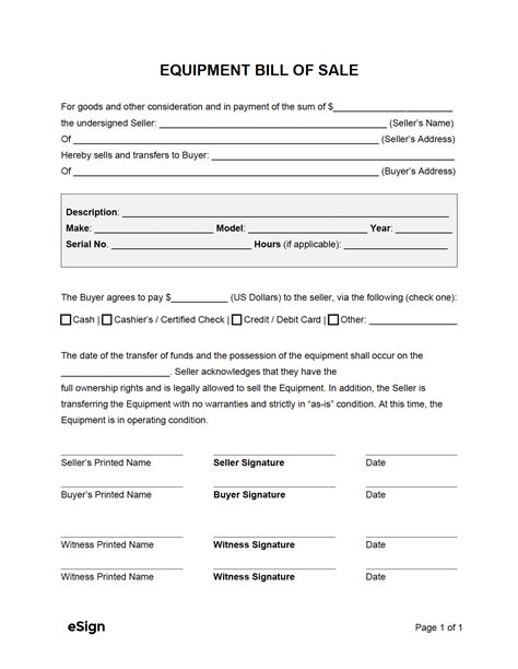 colorado bill of sale for skid steer|simple equipment bill of sale.